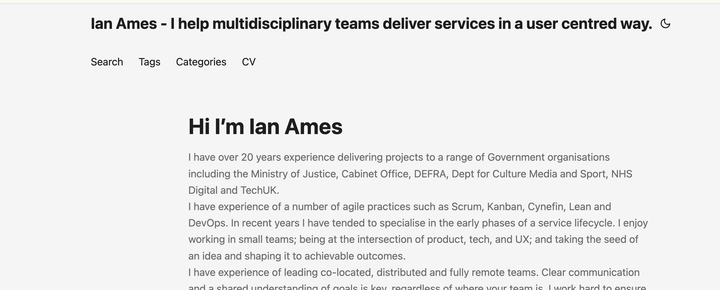 Ian is blogging..